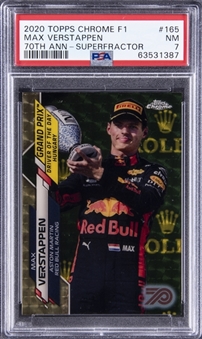 2021 Topps Chrome Formula One "Driver Of The Day" Superfractor #165 Max Verstappen (#1/1) - PSA NM 7 